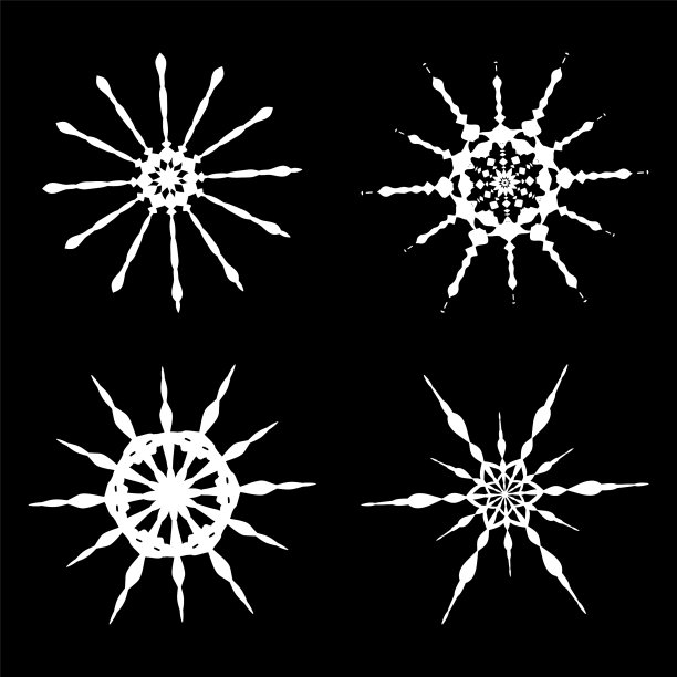雪花设计为圣诞节设定大纲图片下载