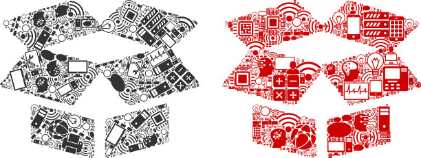 大数据的打开框马赛克图标图片下载