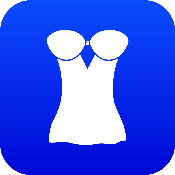 复古束身衣图标蓝色图片下载