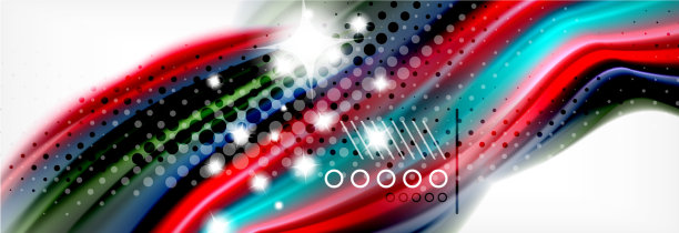 抽象波浪线条液体彩虹风格图片下载