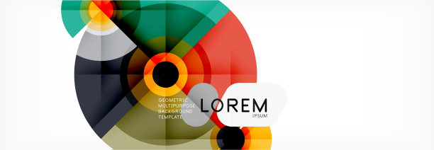 最小几何圆和三角形抽象图片下载