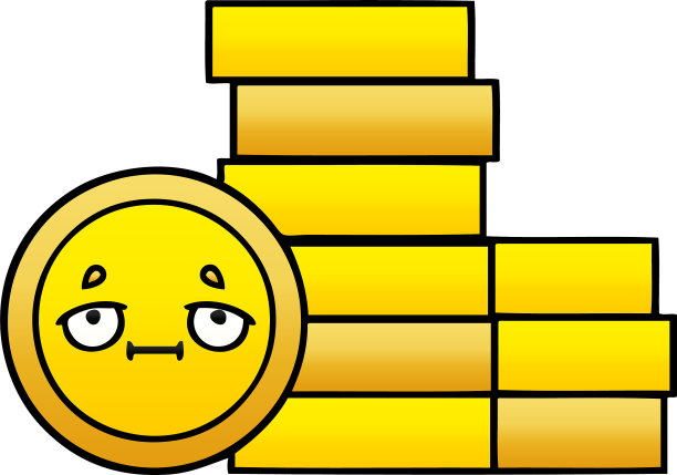 渐变渐变卡通硬币图片下载