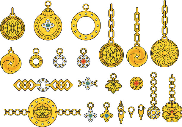 时髦的吊坠与链坠、吊带和吊坠图片下载