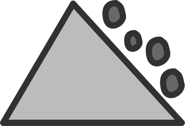 掉落的岩石图标图片下载