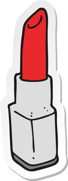 卡通口红贴纸图片下载