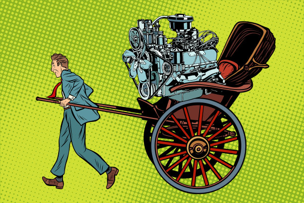 体力劳动和机械人力车都有发动机图片下载