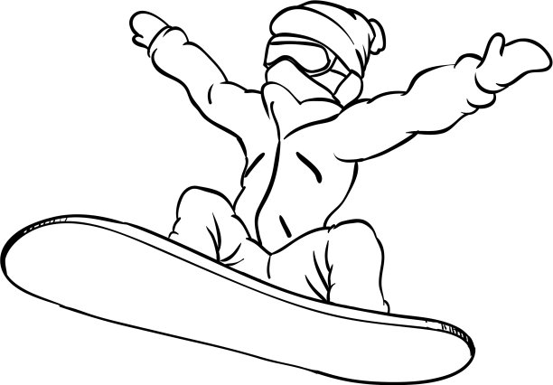 人物单板运动员图标图片下载