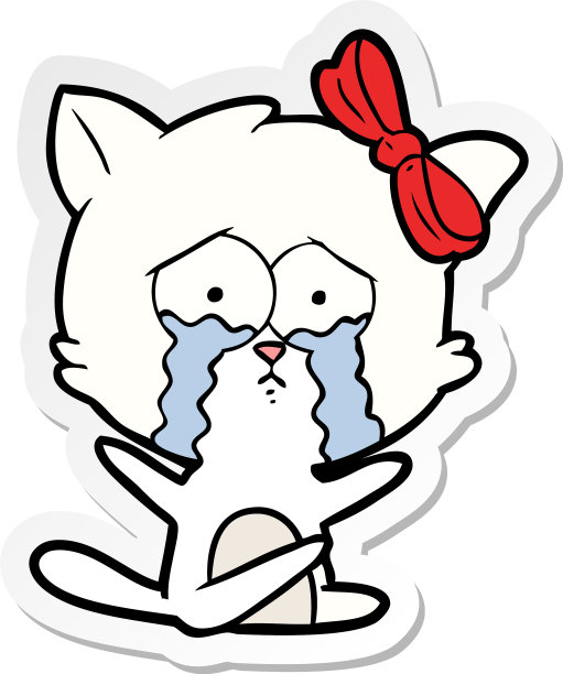 卡通猫贴纸图片下载