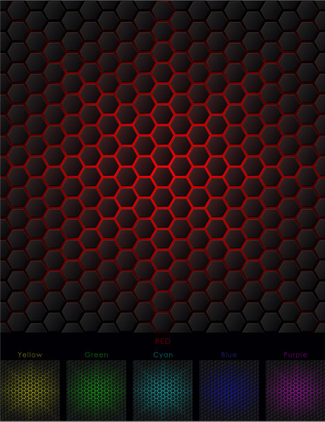 六边形背景六个孤立的变体图片下载