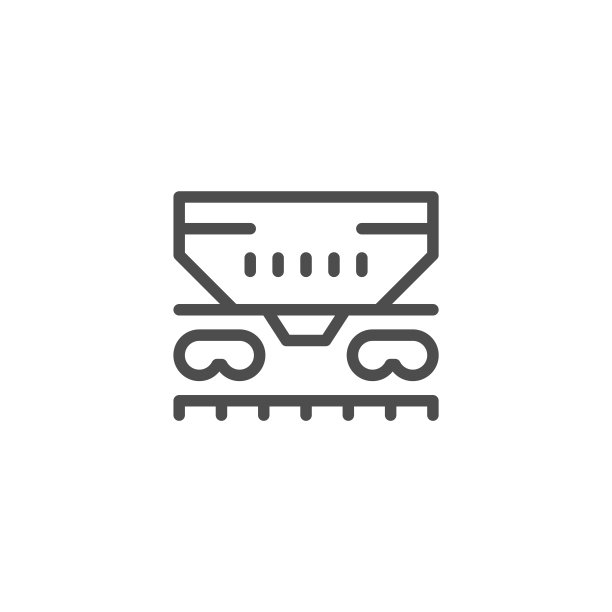货运车厢线性图标图片下载