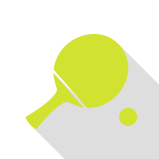 乒乓球拍上带有球梨的图标图片下载