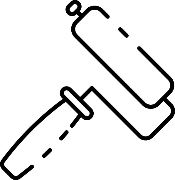 油漆滚筒图标轮廓风格图片下载