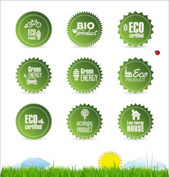 收集有机生物天然标签图片下载