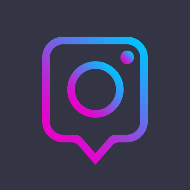 网络社交媒体图标相机作为信息的颜色图片下载