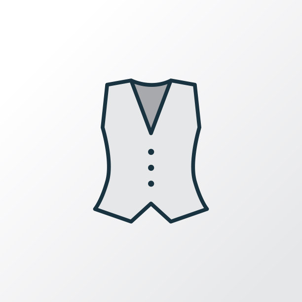 马甲彩色轮廓象征优质图片下载