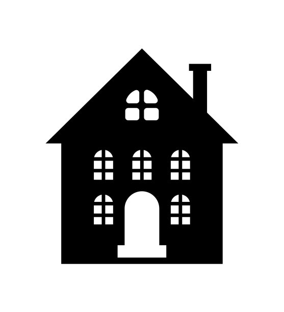 隔离的住宅房地产建筑图标图片下载