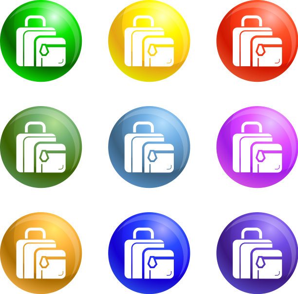 午餐袋图标套装图片下载