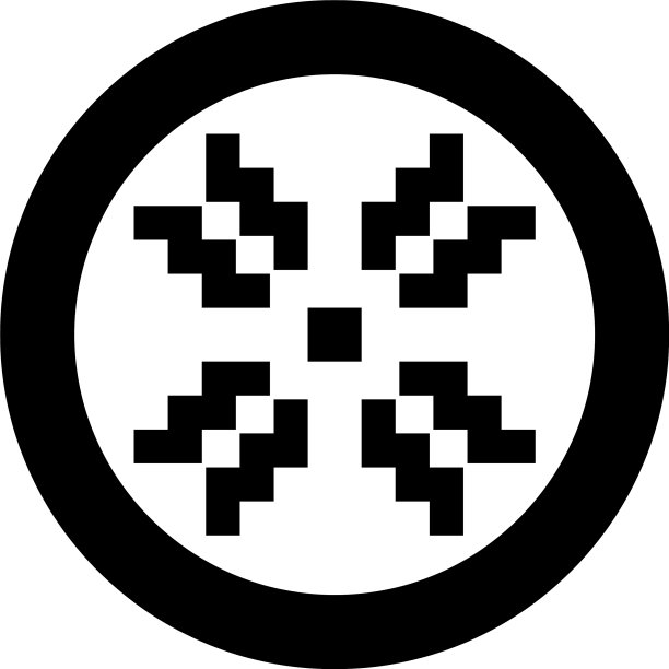 斯堪的纳维亚黑色圆圈图案图标图片下载