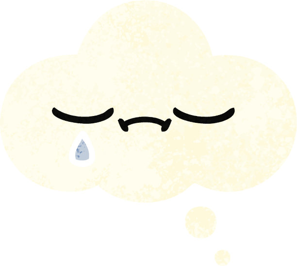 复古风格的卡通思想泡泡图片下载