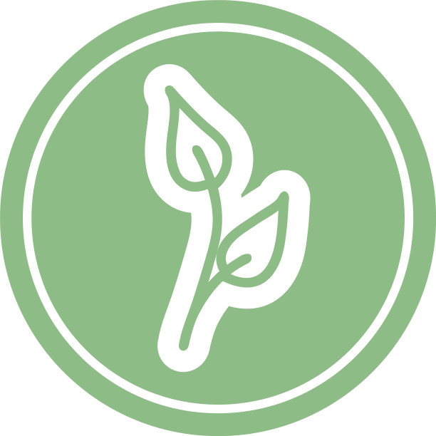 天然叶子圆形图标图片下载