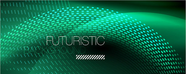 发光粒子在黑暗的霓虹空间魔术图片下载