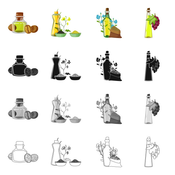 健康蔬菜标识集设计图片下载