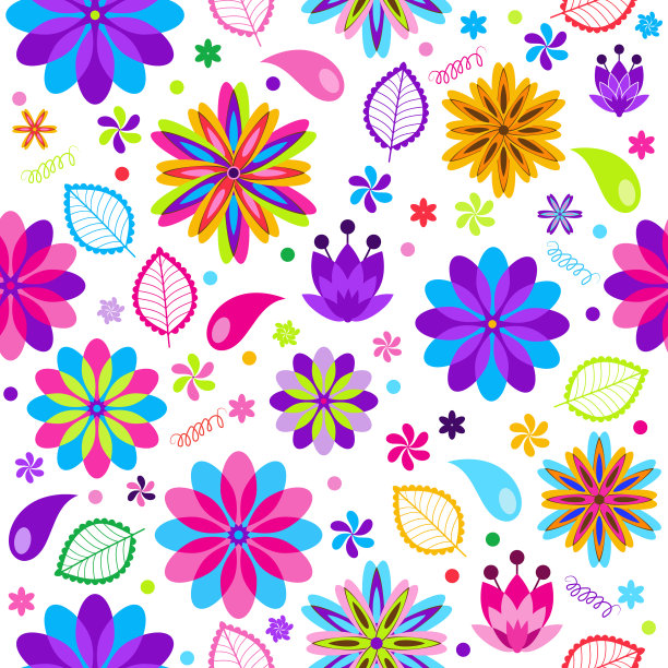 春暖花开无缝图案图片下载