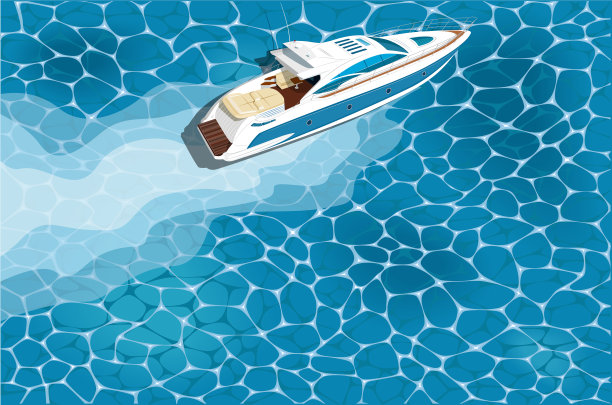 俯视图快艇水上海报图片下载