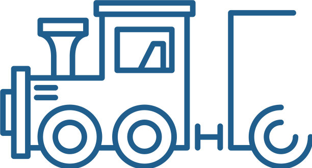 儿童机车线图标概念儿童图片下载