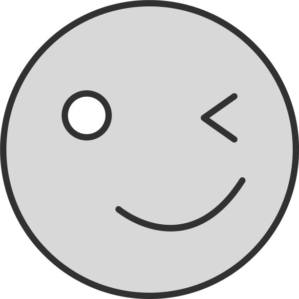 眨眼表情符号图标图片下载