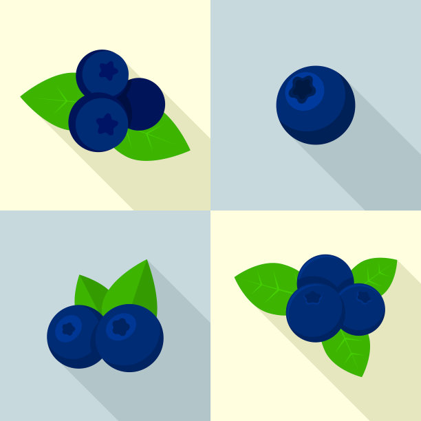 覆盆子图标设置扁平风格图片下载