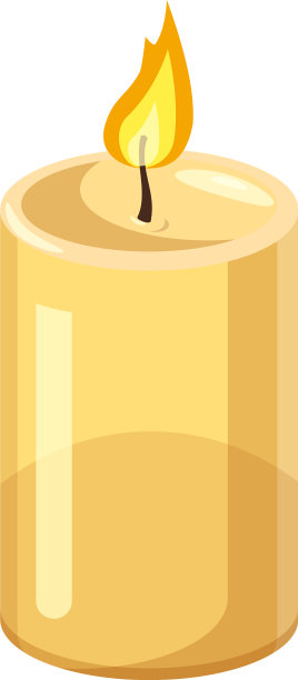 粗蜡烛图标卡通风格图片下载