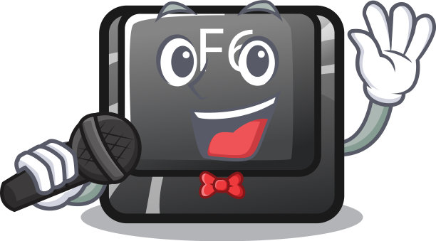 唱歌按钮f6的形状卡通图片下载