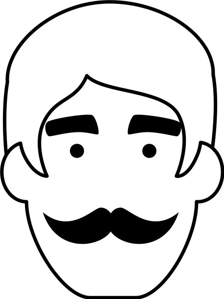 年轻人头上有胡子的头像图片下载