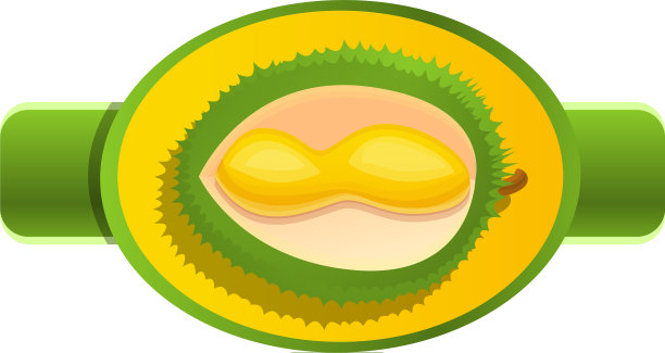 泰国卡通风格的榴莲标志图片下载