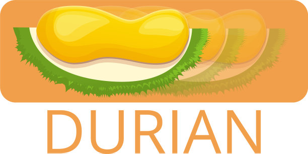 卡通风格的榴莲标志图片下载