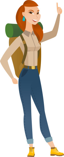 非洲旅行者用食指指着图片下载