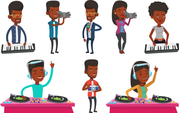 一组媒体人物角色图片下载