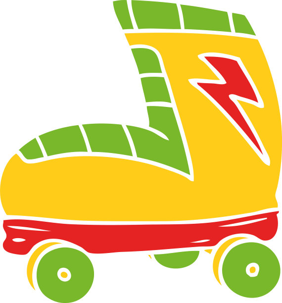 卡通涂鸦溜冰鞋图片下载