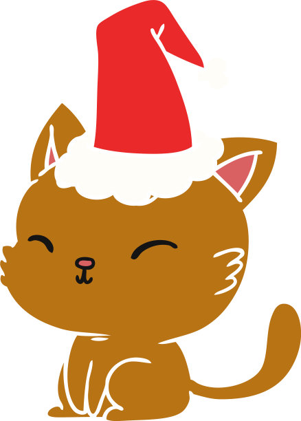 圣诞卡通卡哇伊猫图片下载
