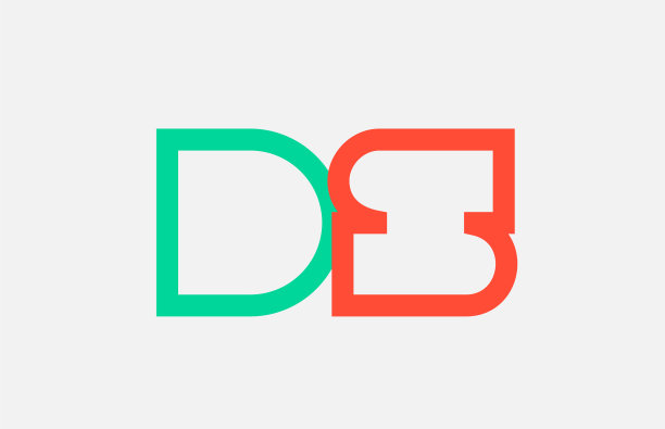 橙色绿色字母组合标志ds图片下载