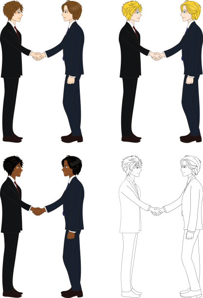 两个人握手做生意图片下载