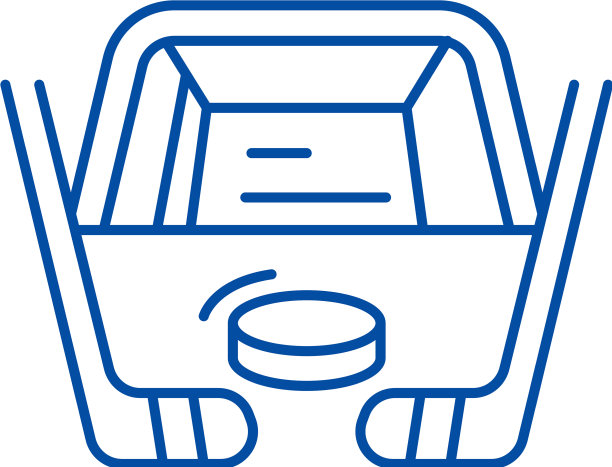 曲棍球打线图标概念曲棍球打扁图片下载