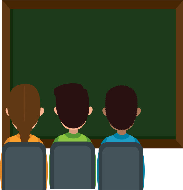 学生们用黑板上课图片下载