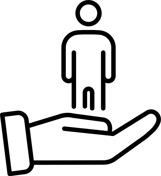 帮助护理男人图标轮廓风格图片下载