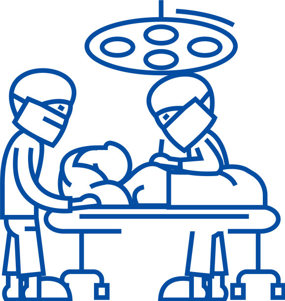 医院病房与线图标概念医院图片下载