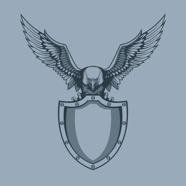 鹰与盾在爪子纹身风格图片下载