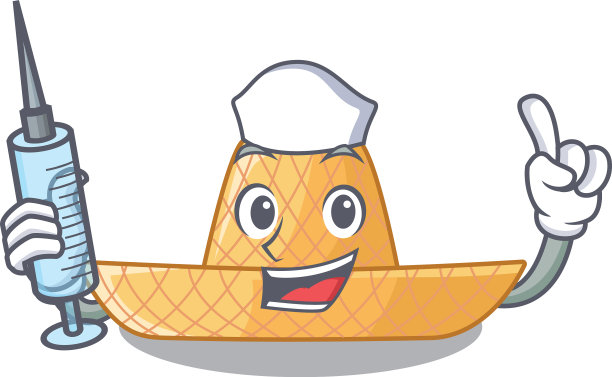 护士草帽形状的吉祥物图片下载