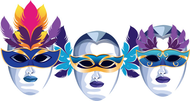 用羽毛设置面具图片下载