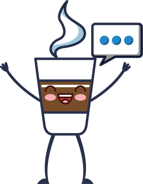 美味的咖啡卡哇伊性格图片下载